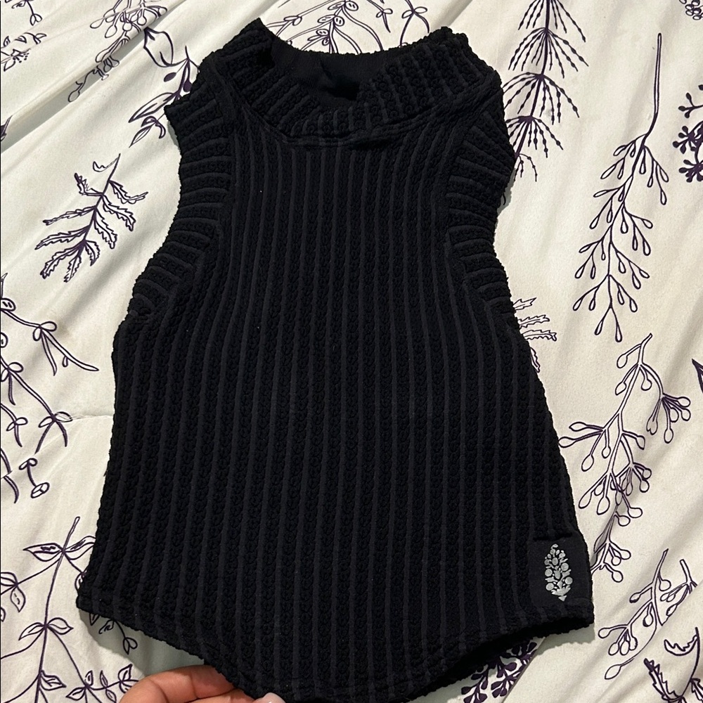 FP Movement by Free People Black Ribbed Sports Bra